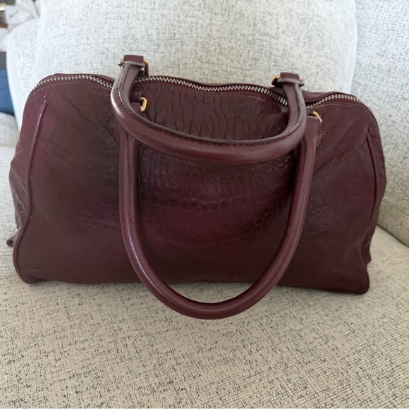 Marc Jacobs Burgundy Leather Satchel/Crossbody Bag strap included 14.5x10 - Picture 12 of 14
